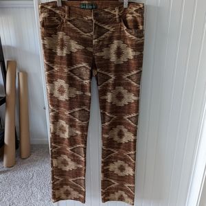 Ralph Lauren LRL print pants, size 10 in Modern Straight fit